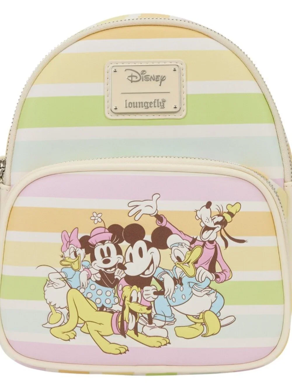 Loungefly Disney Mickey & Friends Rainbow Stripe Convertible Backpack NWT